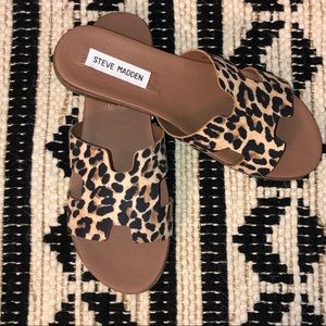New Steve Madden Leopard Slides 8.5